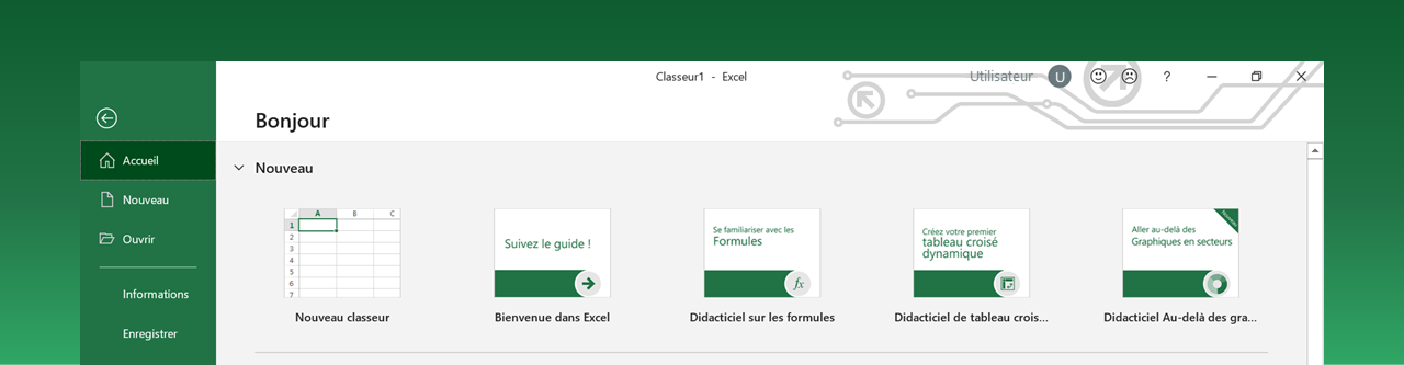 Créer et enregistrer un classeur Excel